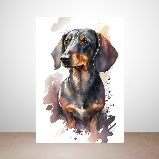 Metal Poster -Watercolor Dachshund Dog