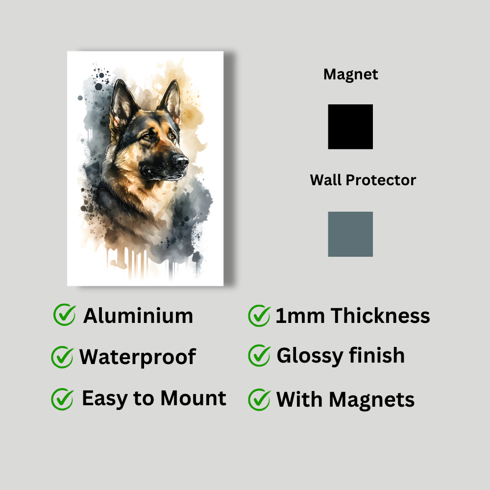 Metal Poster - Watercolor German Shepherd