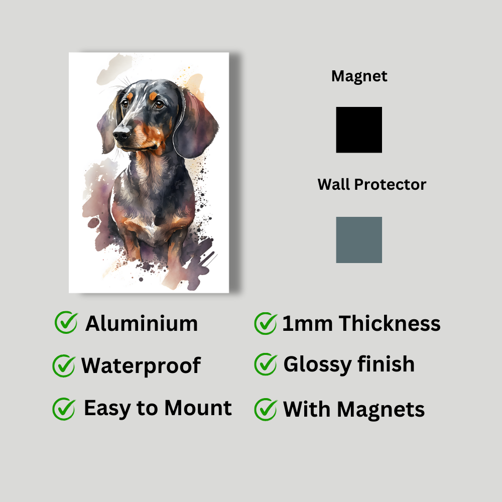Metal Poster -Watercolor Dachshund Dog