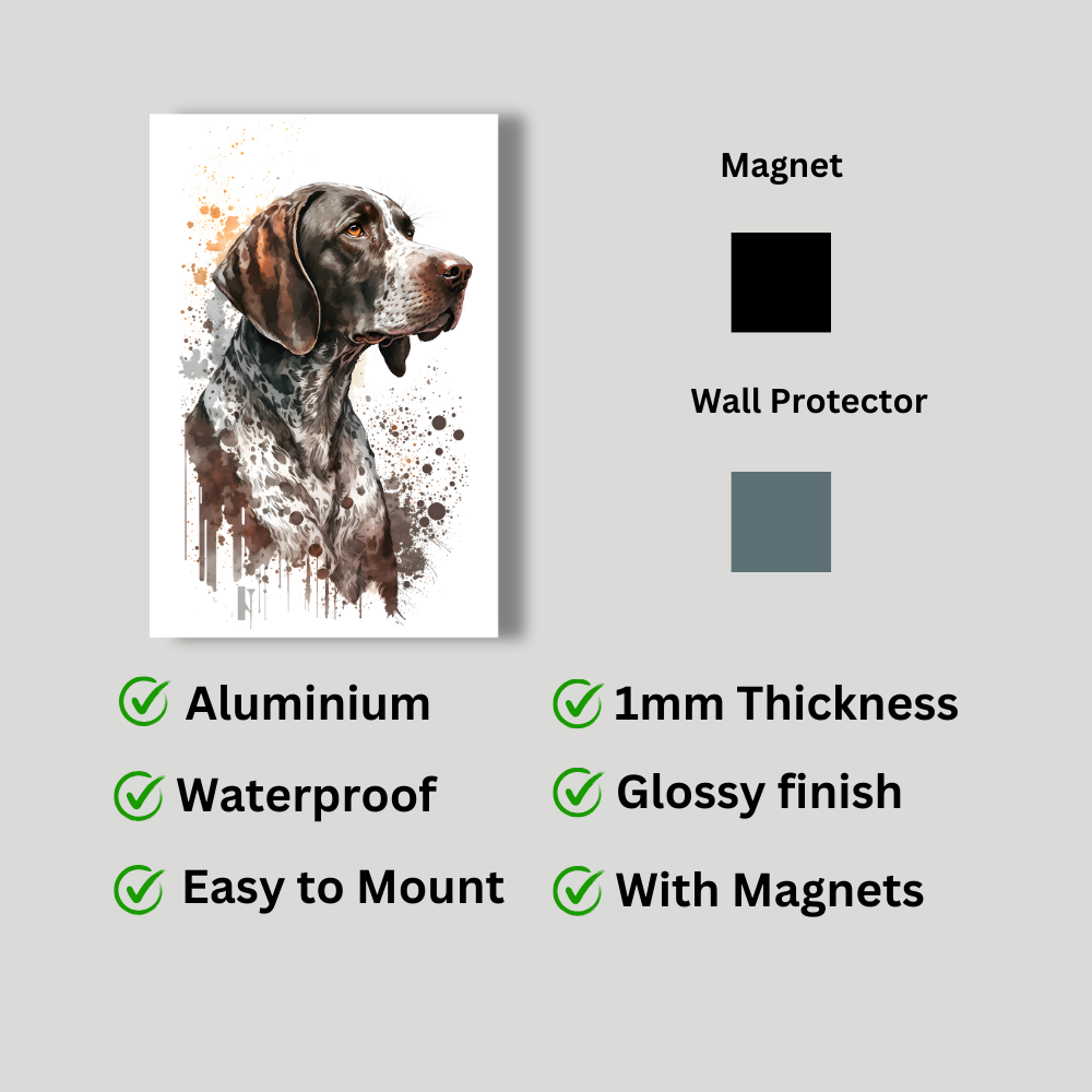 Metal Poster -Watercolor German Shorthaired Pointer dog