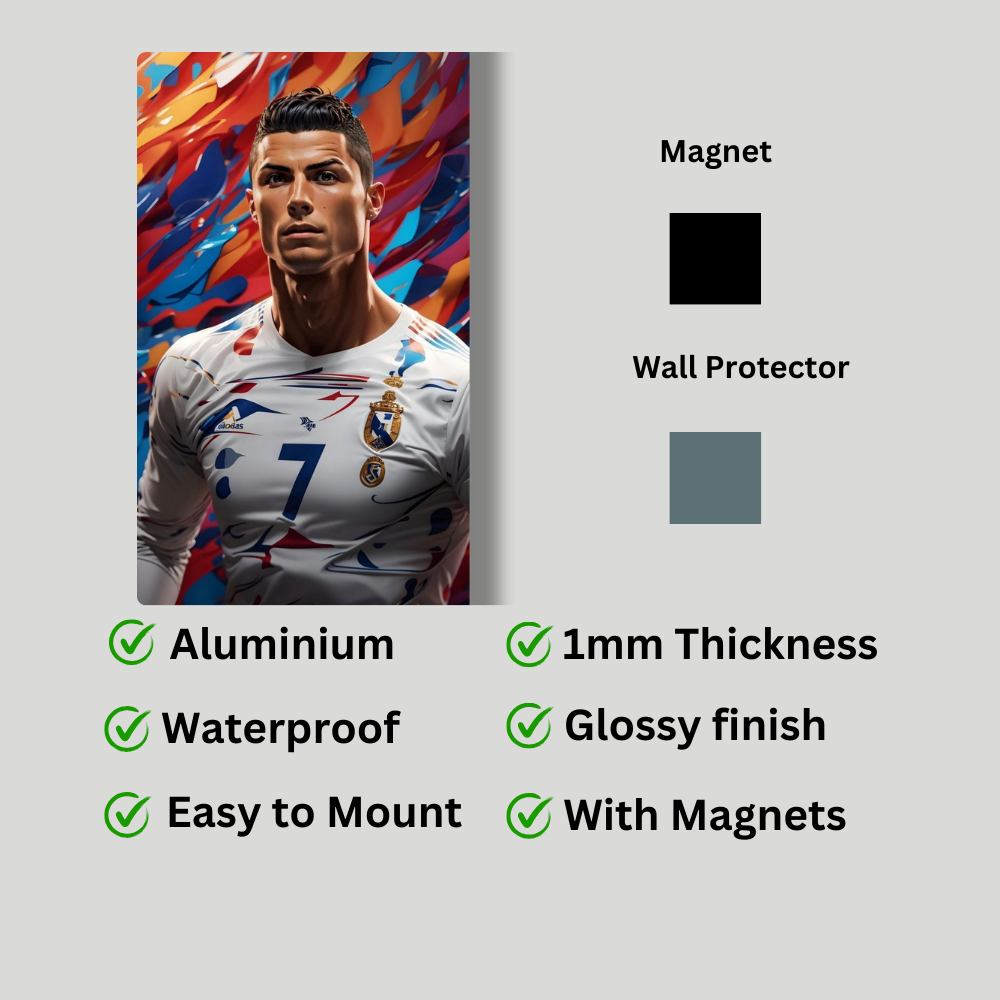 Metal Poster - Footballer Cristiano Ronaldo