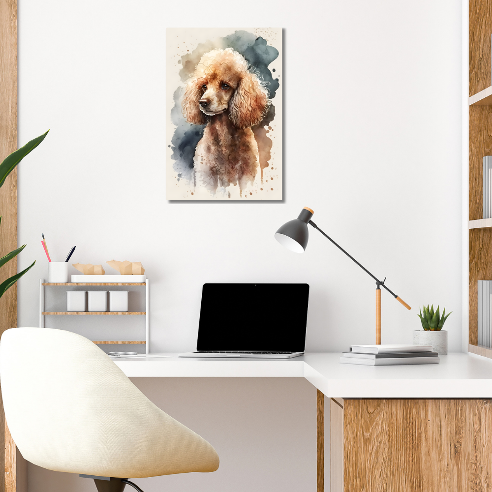 Metal Poster -Watercolor Poodle Dog