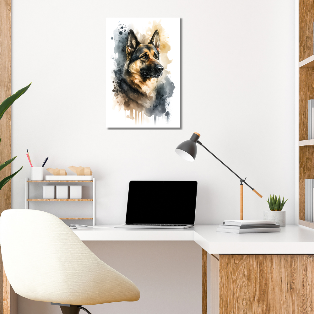 Metal Poster - Watercolor German Shepherd