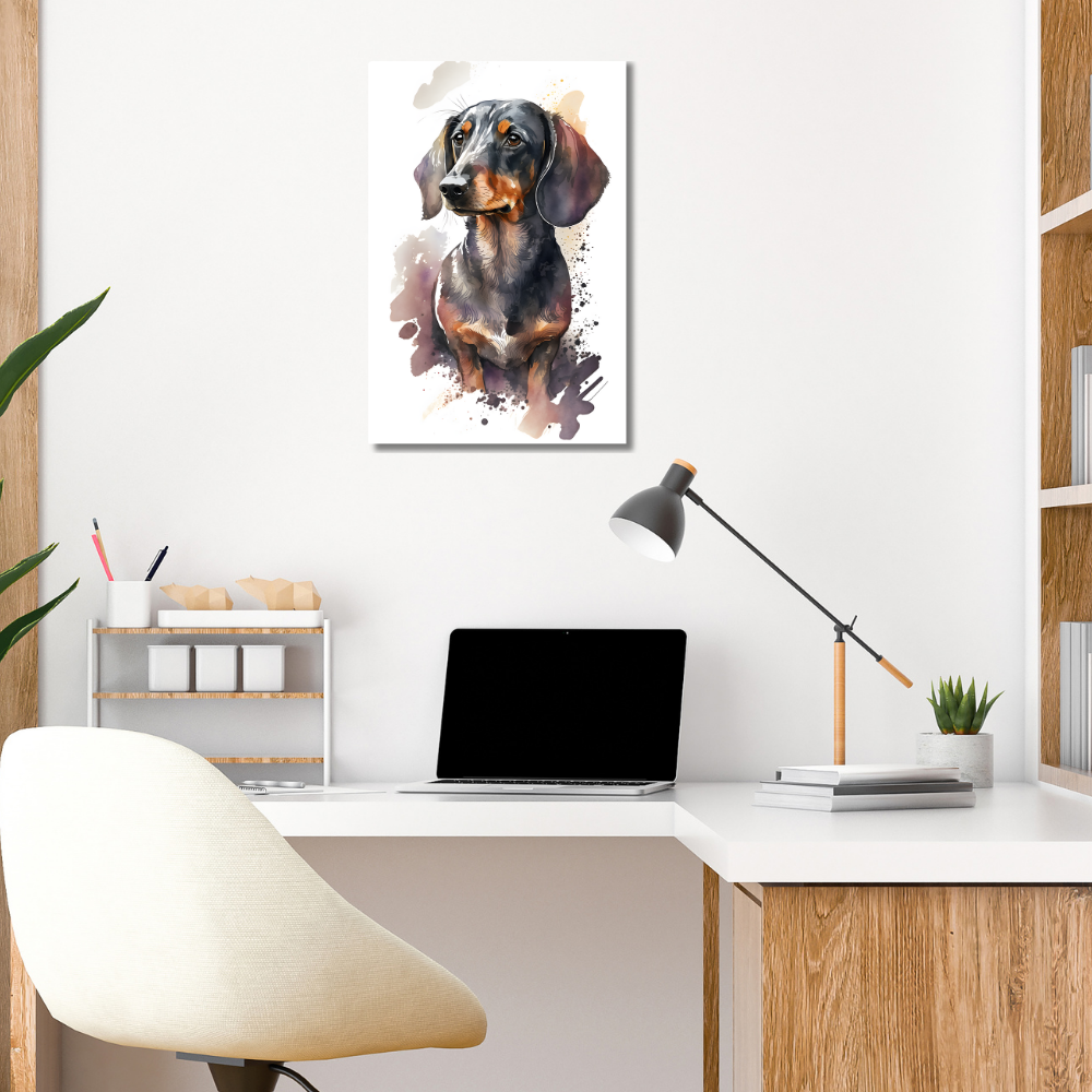 Metal Poster -Watercolor Dachshund Dog