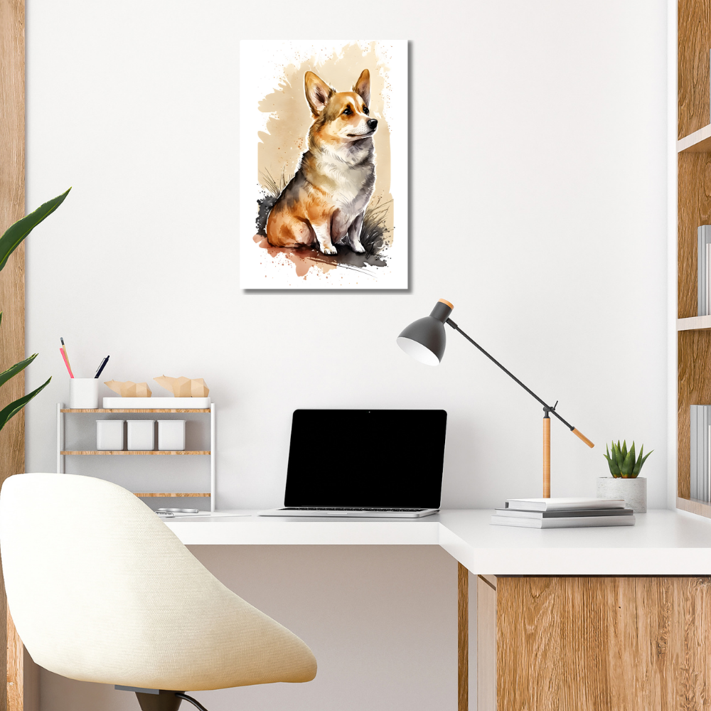 Metal Poster -Watercolor Pembroke Welsh Corgi Dog