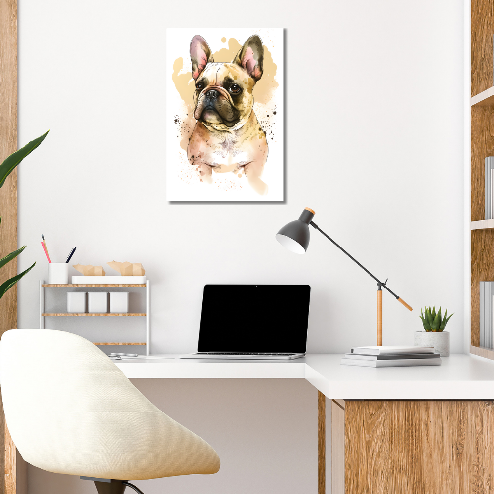 Metal Poster - Watercolor french bulldog