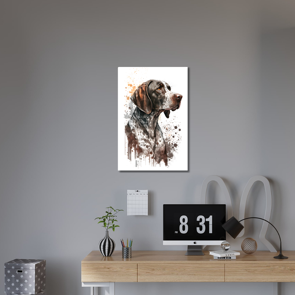 Metal Poster -Watercolor German Shorthaired Pointer dog