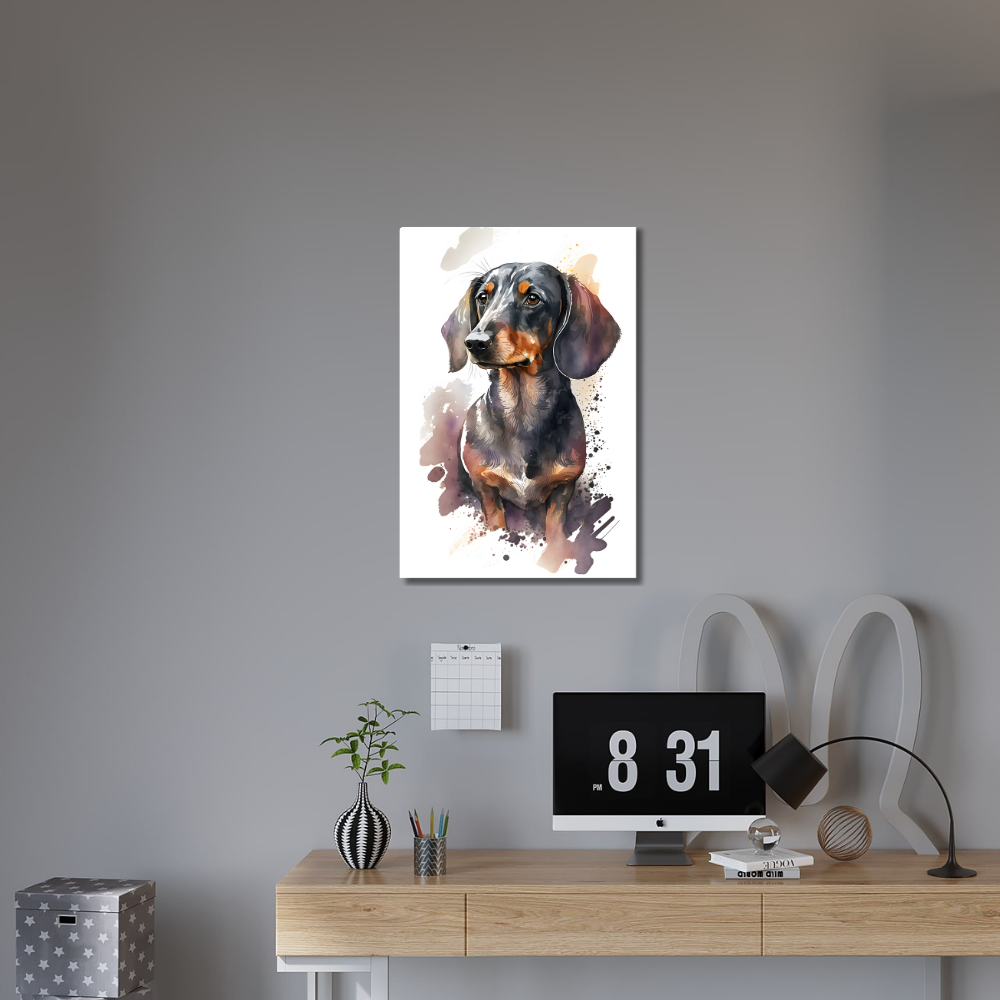 Metal Poster -Watercolor Dachshund Dog