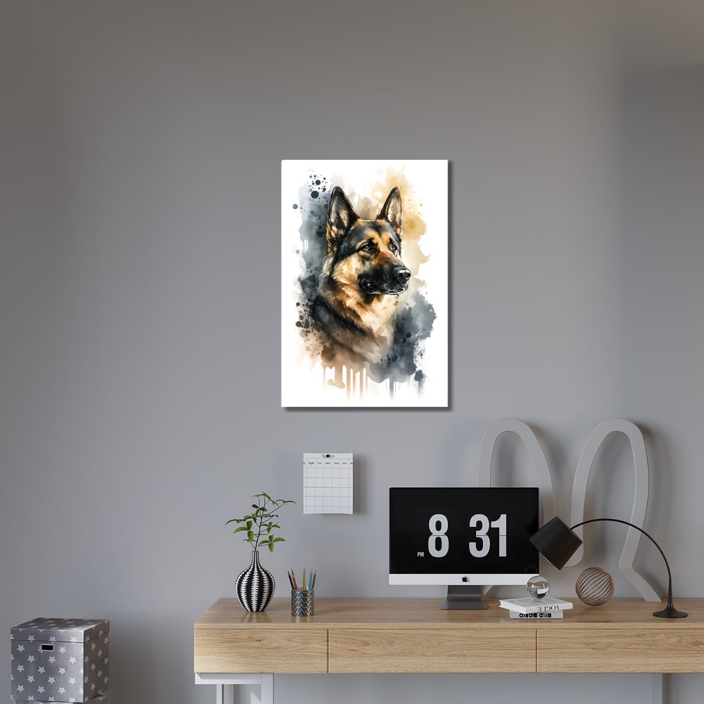 Metal Poster - Watercolor German Shepherd