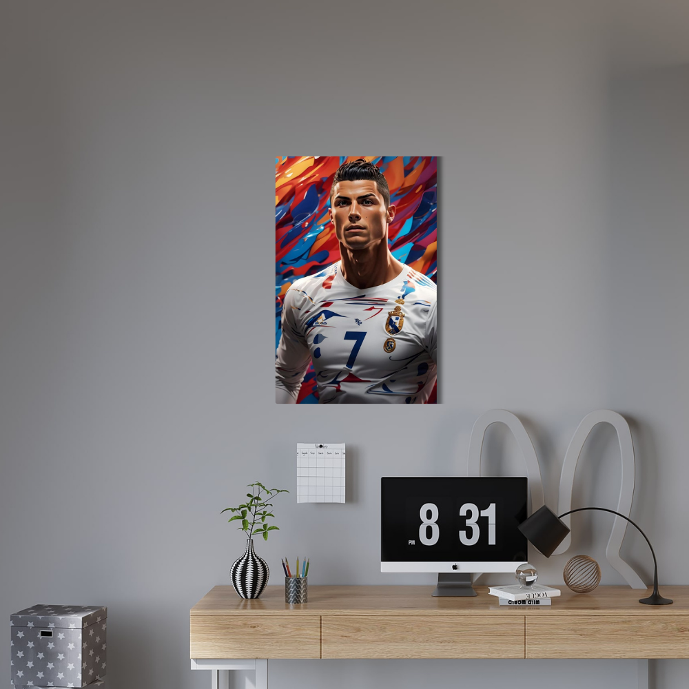 Metal Poster - Footballer Cristiano Ronaldo