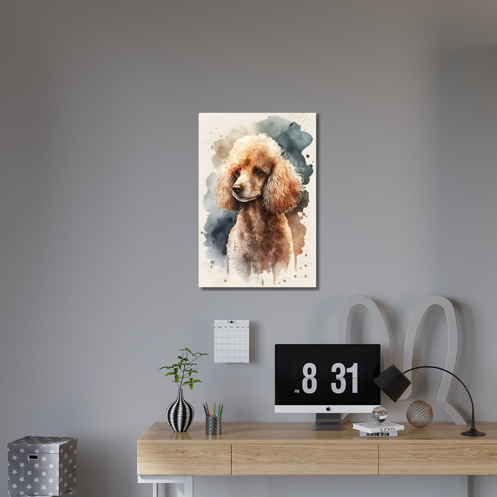 Metal Poster -Watercolor Poodle Dog