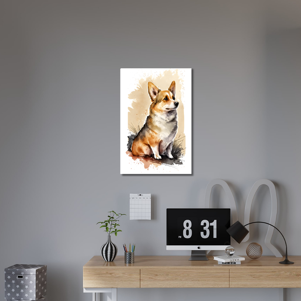 Metal Poster - Watercolor Golden Retriever