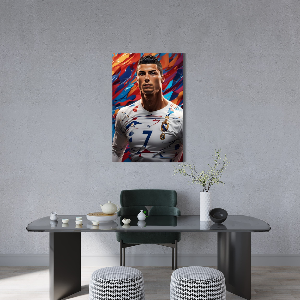 Metal Poster - Footballer Cristiano Ronaldo