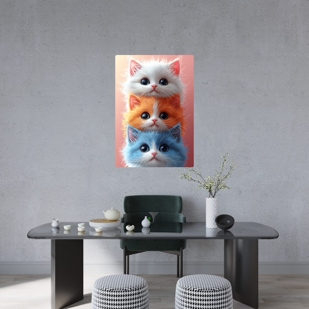 Metal poster Cute Cat