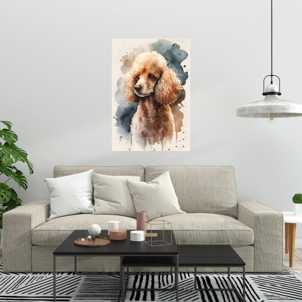 Metal Poster -Watercolor Poodle Dog