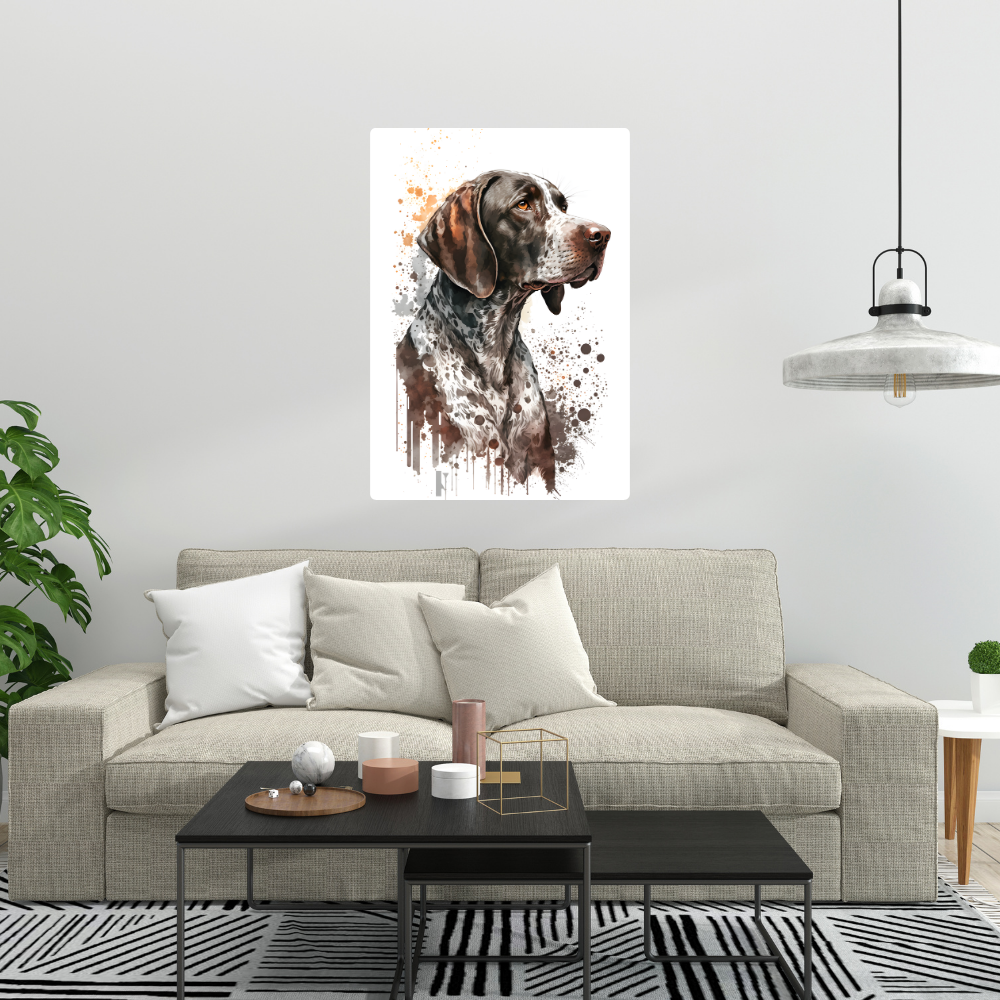 Metal Poster -Watercolor German Shorthaired Pointer dog