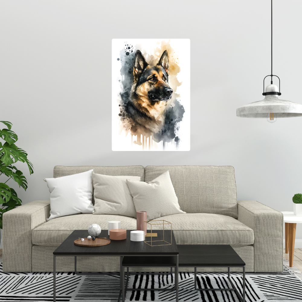 Metal Poster - Watercolor German Shepherd