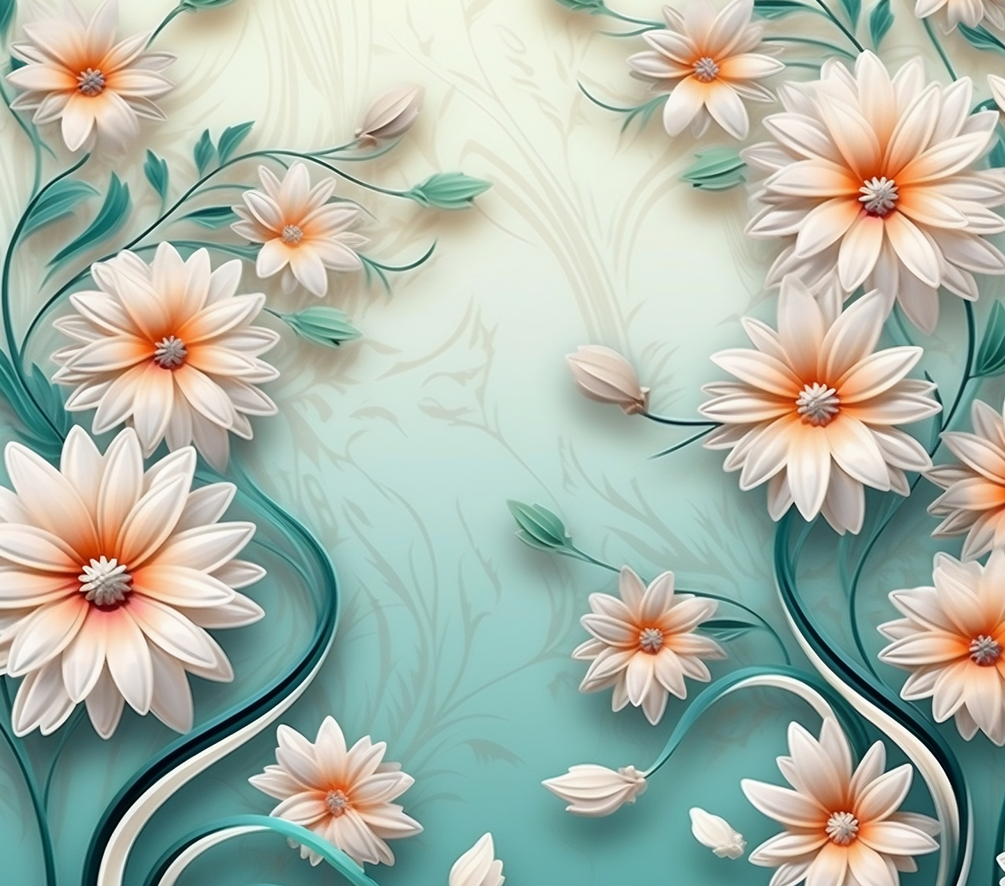 Floral Pattern Sipper Bottle