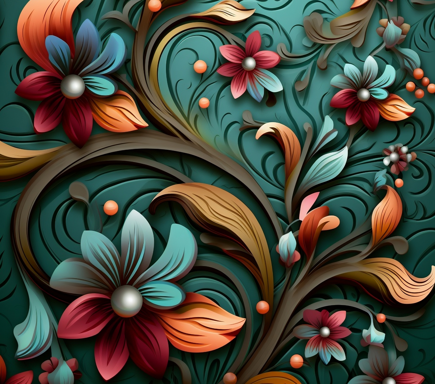 Floral Pattern Sipper Bottle