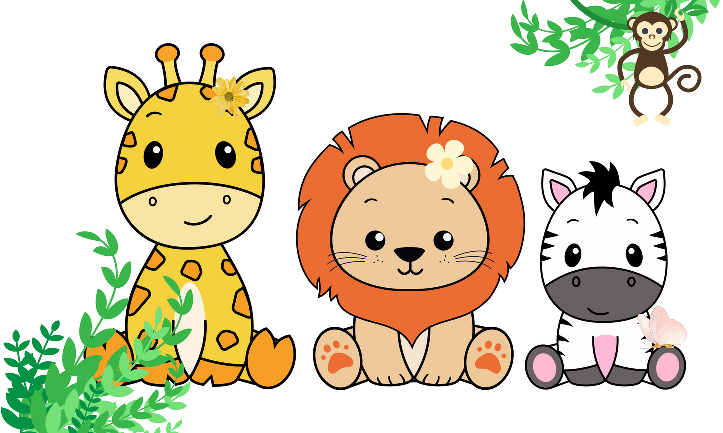 Zoo Animals Design Printed Sipper Bottle 600 ml