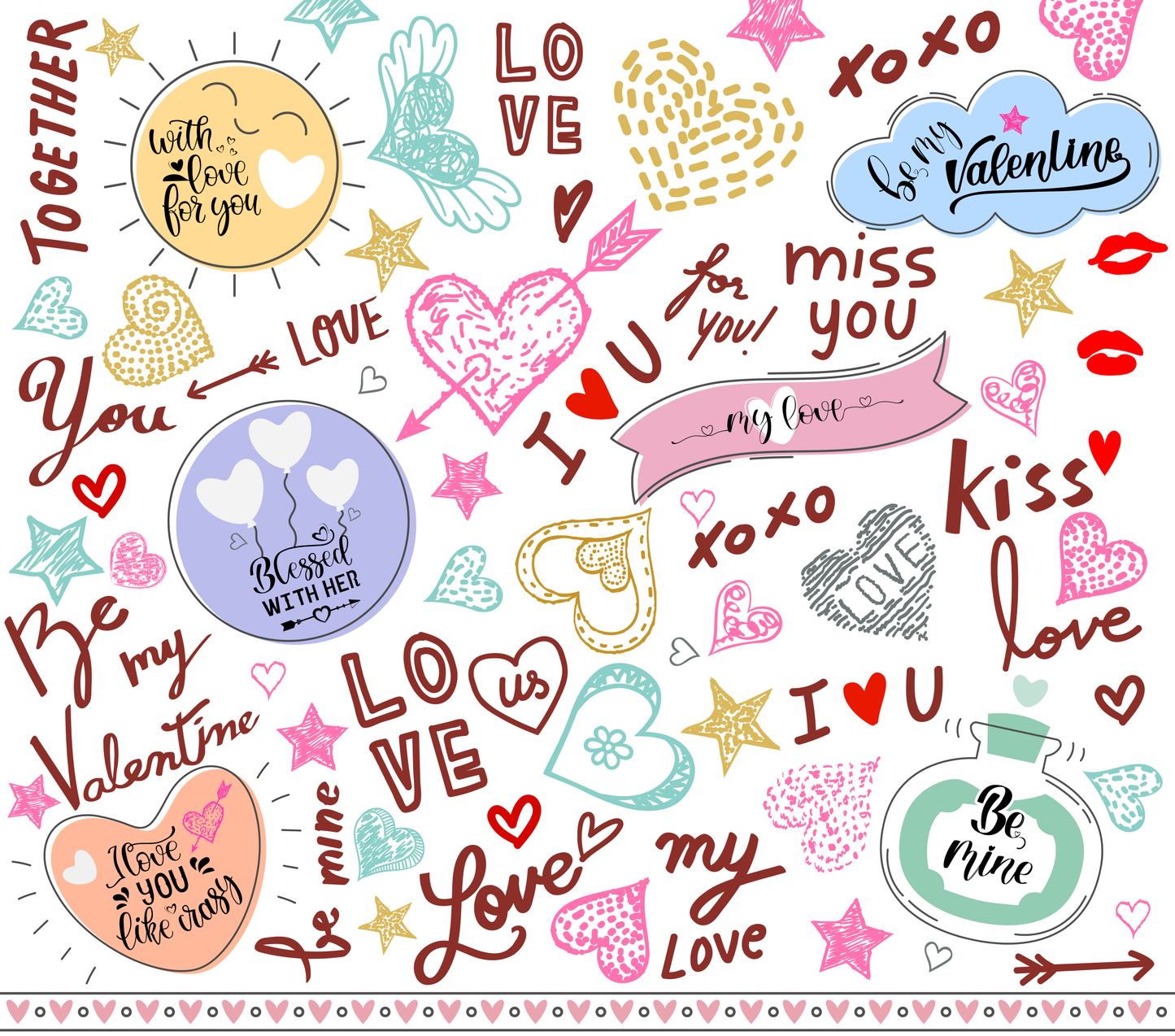 Valentine's Love Conversation Sipper Bottle