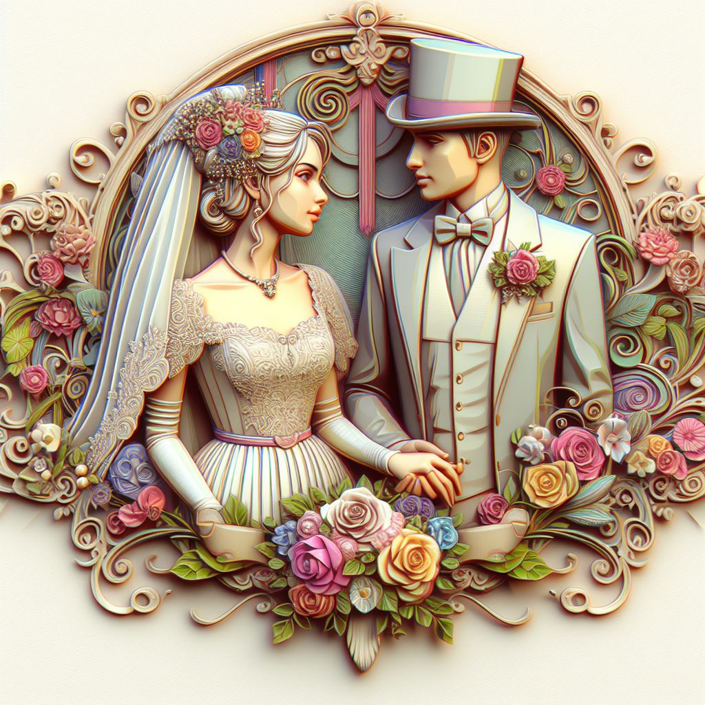 Vintage Wedding Couple Sipper Bottle