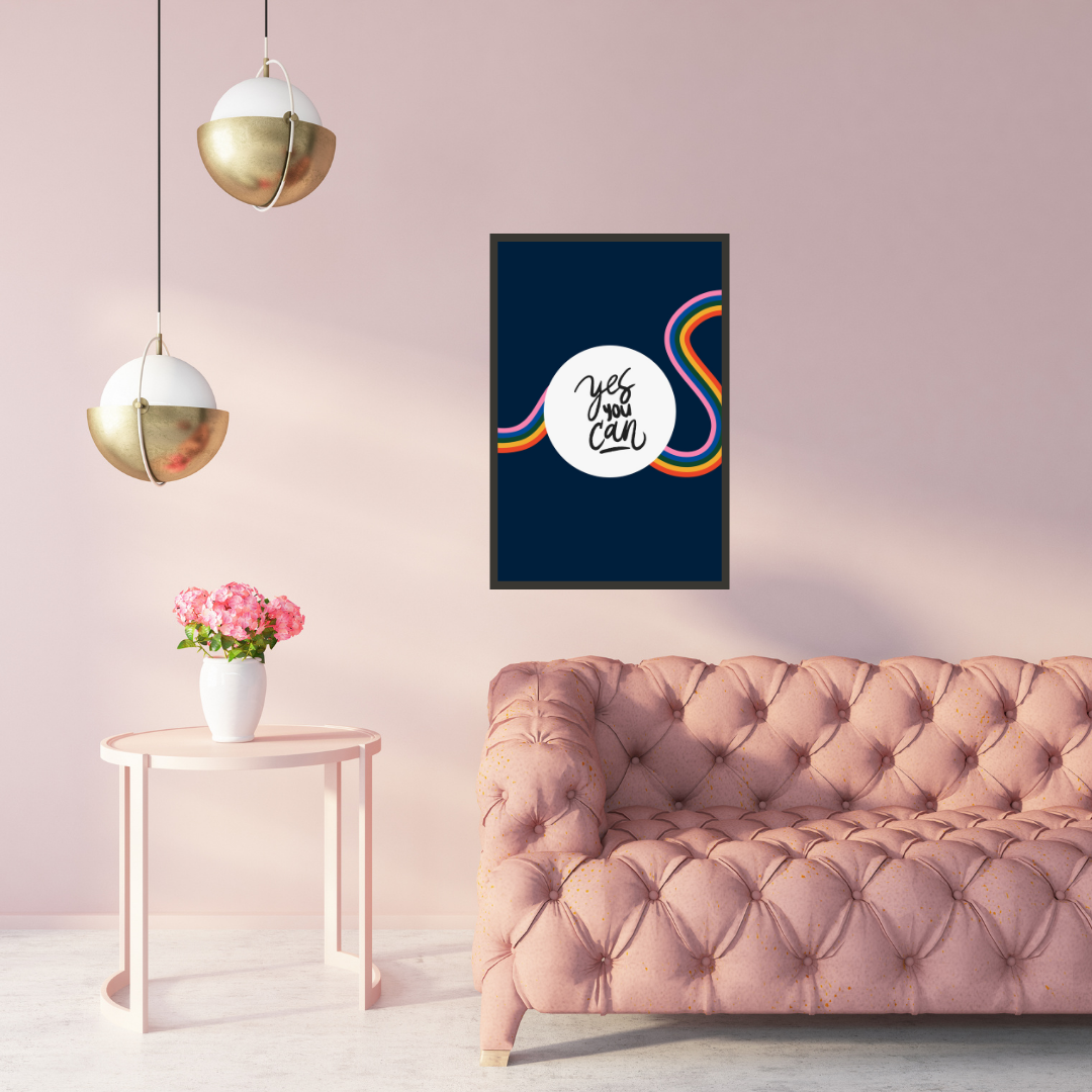 "Yes You Can" Motivational Wall Art