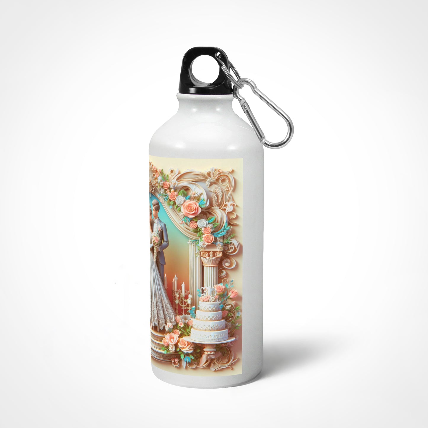 Vintage Wedding Day Couple Sipper Bottle