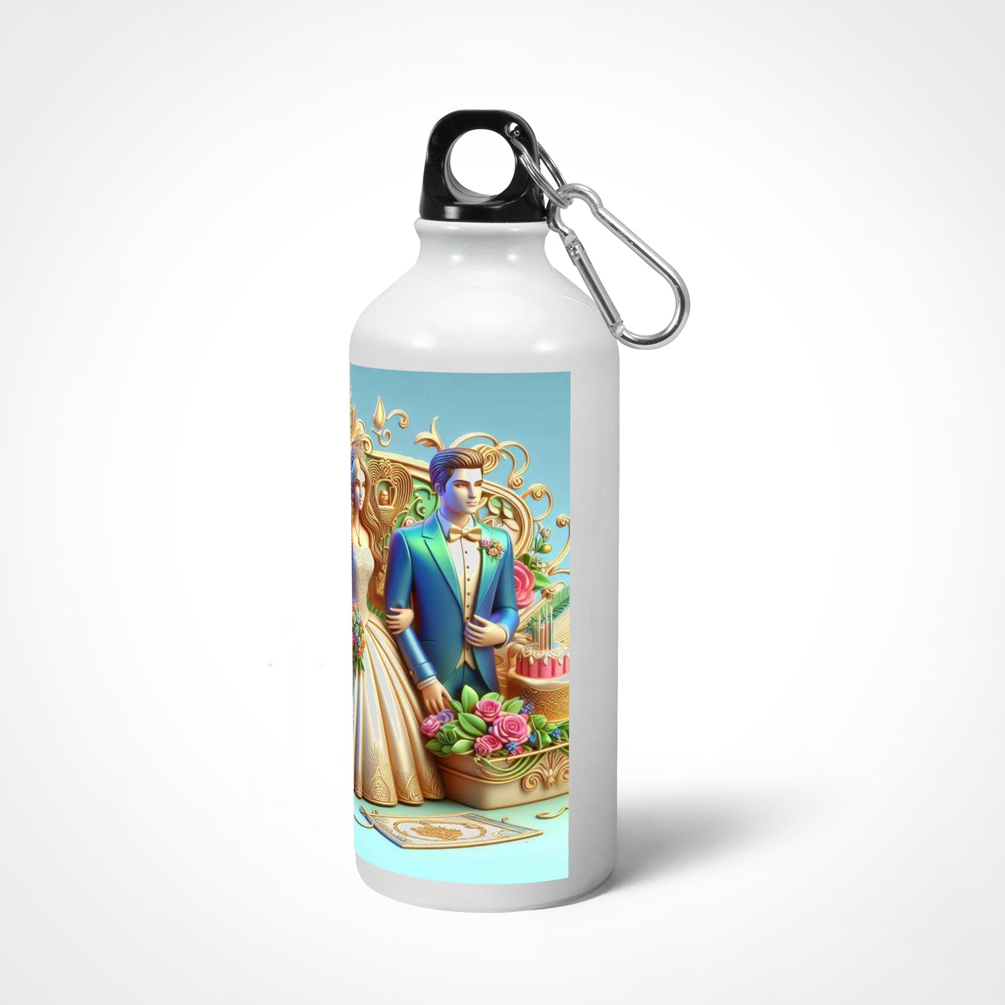 Vintage Wedding Couple Sipper Bottle