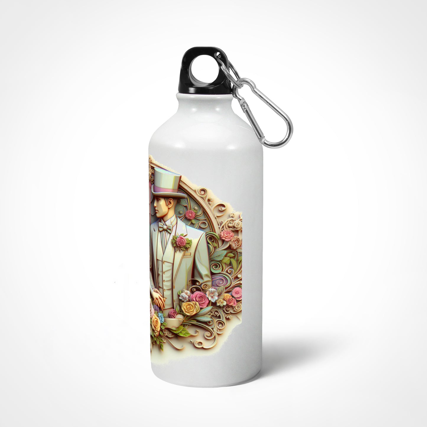 Vintage Wedding Couple Sipper Bottle