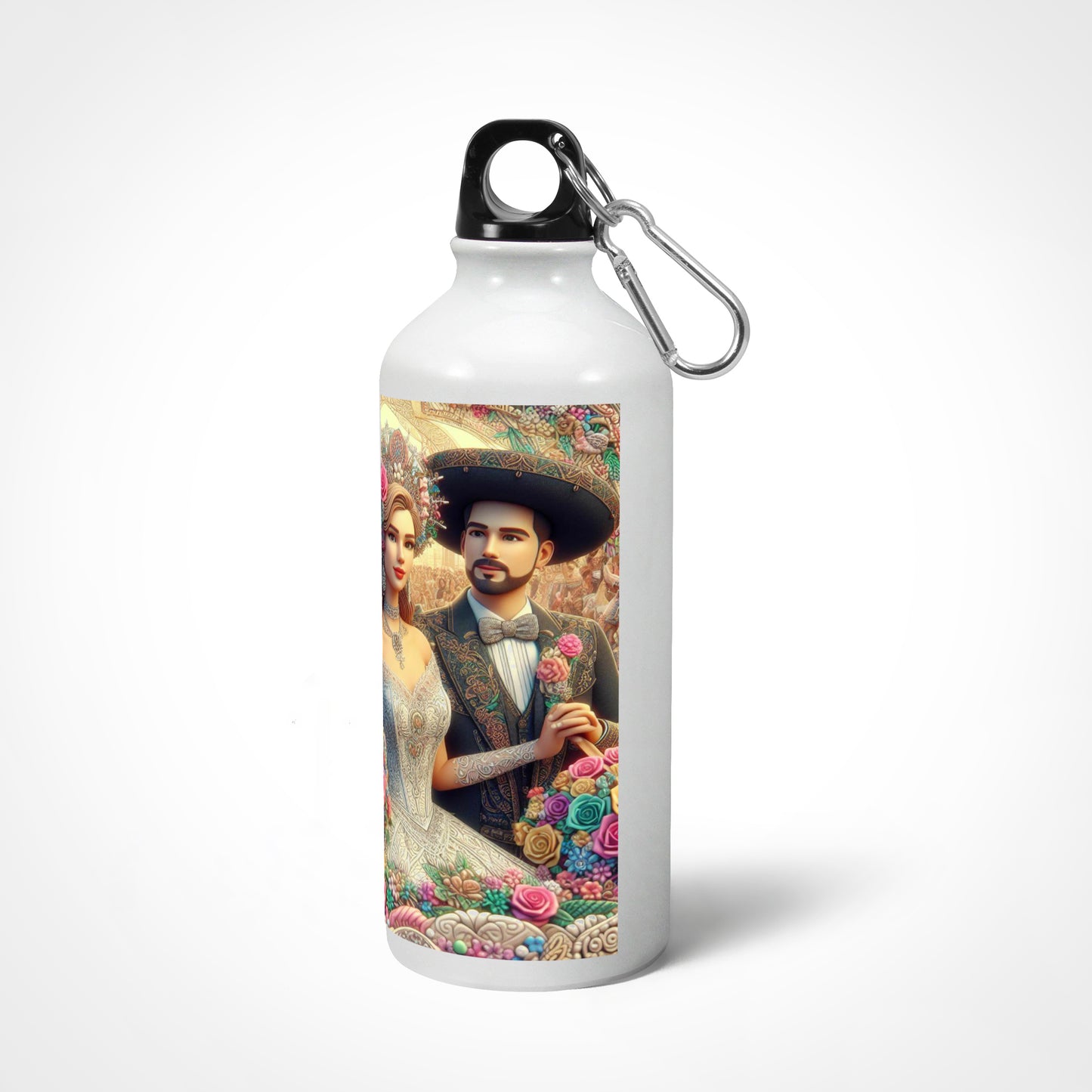 Vintage Wedding Couple Sipper Bottle