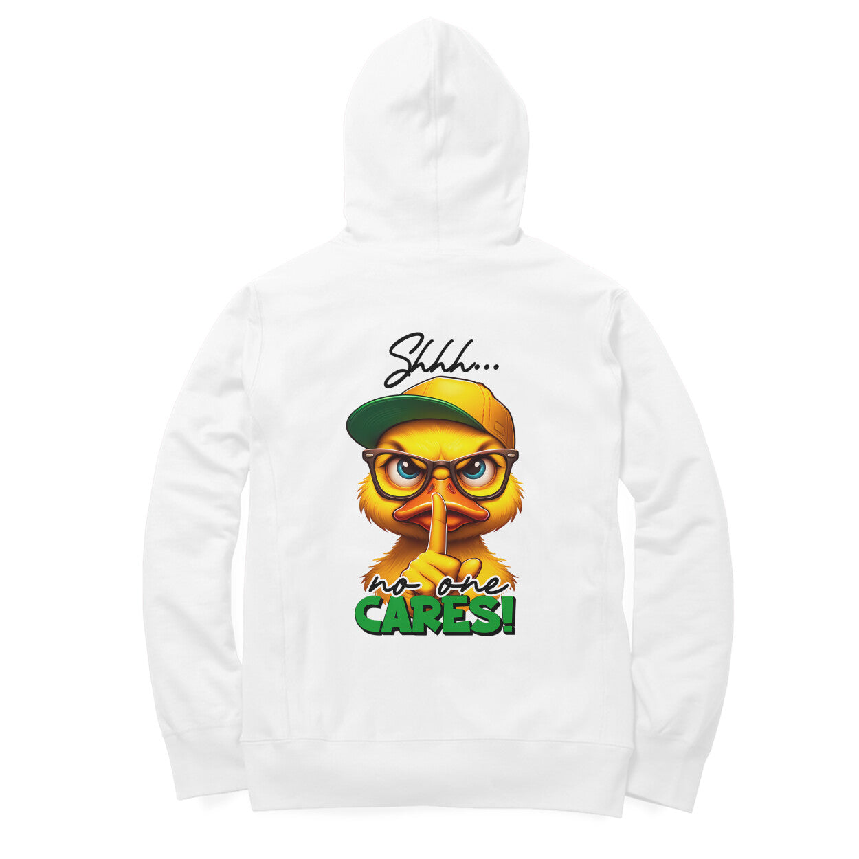 Duck - Usssh...No One Cares - Unisex Oversized Hoodie Tee