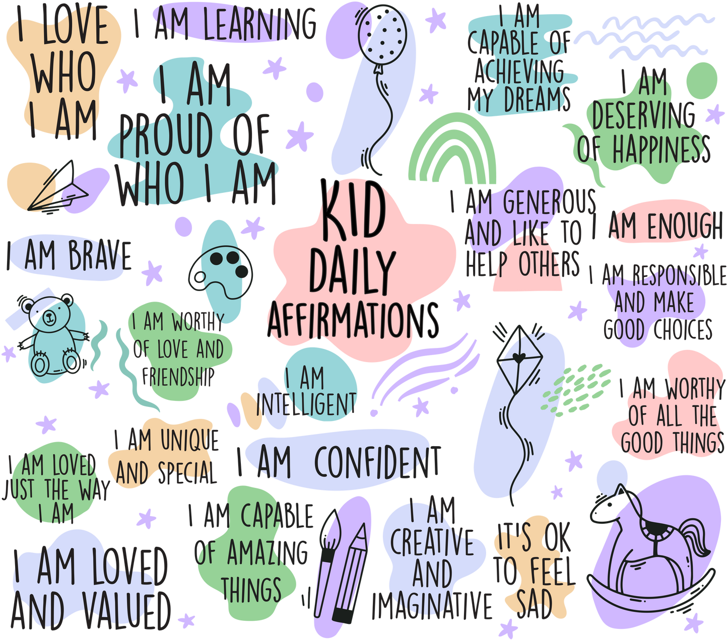 Kid Daily Affirmations Sipper Bottle