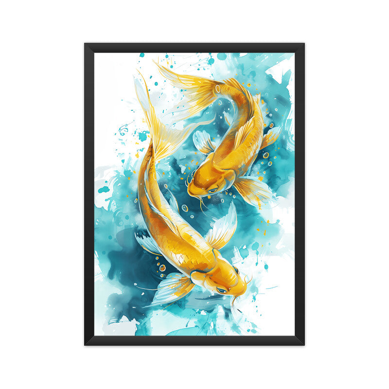 Beautiful Goldfish Painting Wall Art