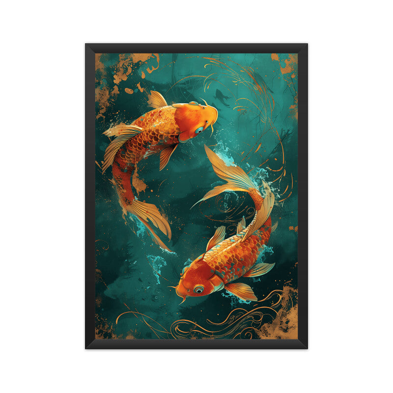Beautiful Goldfish Painting Wall Art