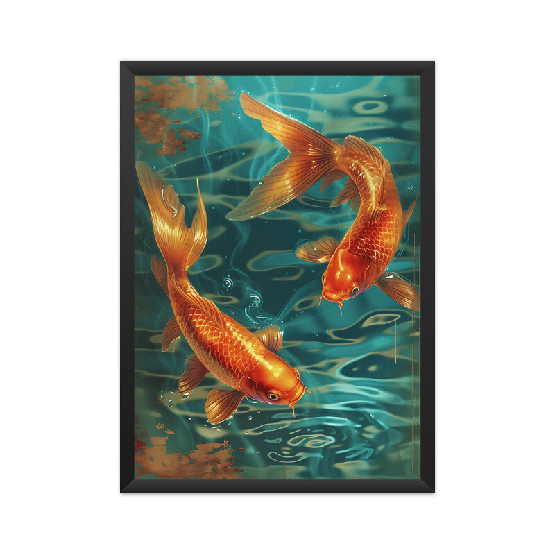 Beautiful Goldfish Painting Wall Art