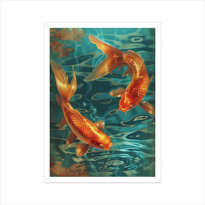 Beautiful Goldfish Painting Wall Art