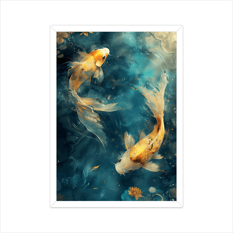 Beautiful Goldfish Painting Wall Art