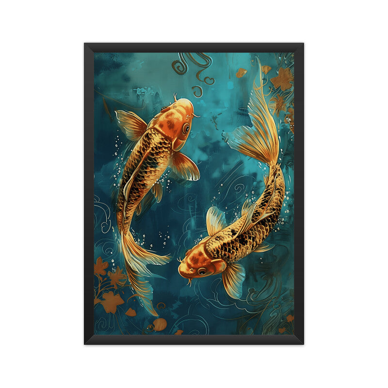 Beautiful Goldfish Painting Wall Art