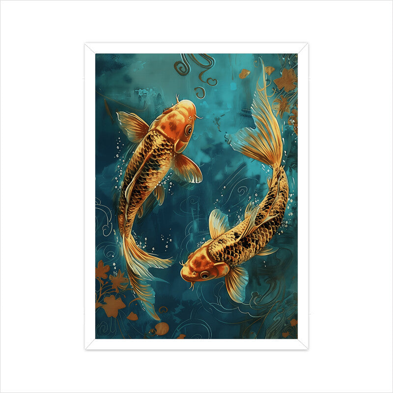 Beautiful Goldfish Painting Wall Art