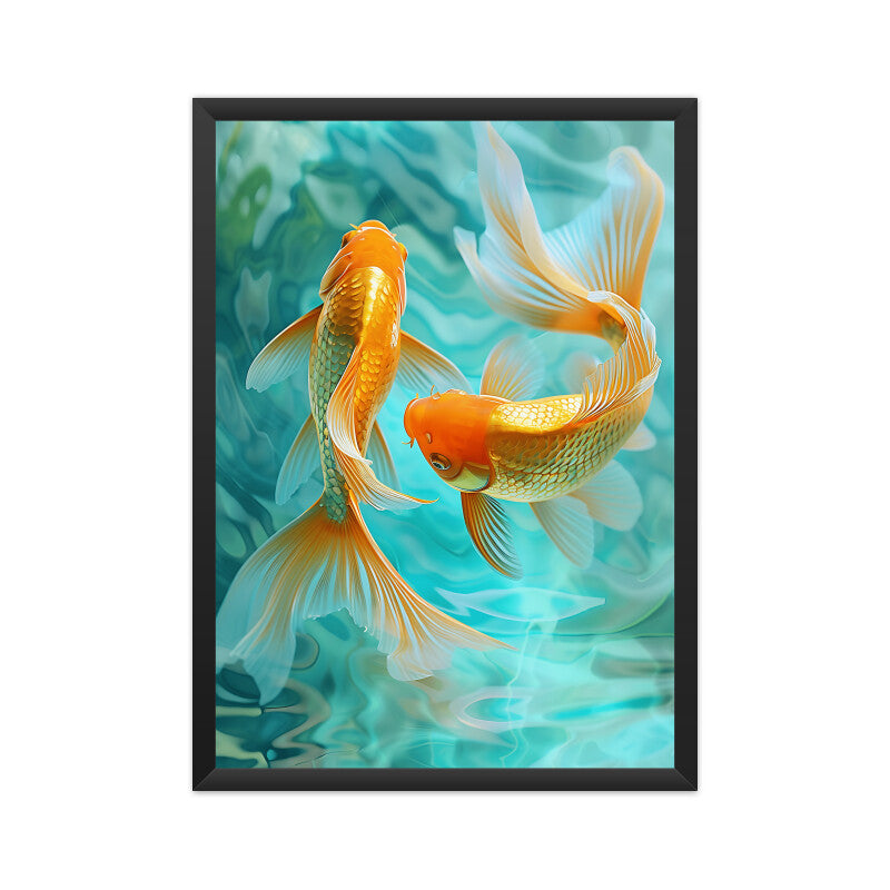 Beautiful Goldfish Painting Wall Art
