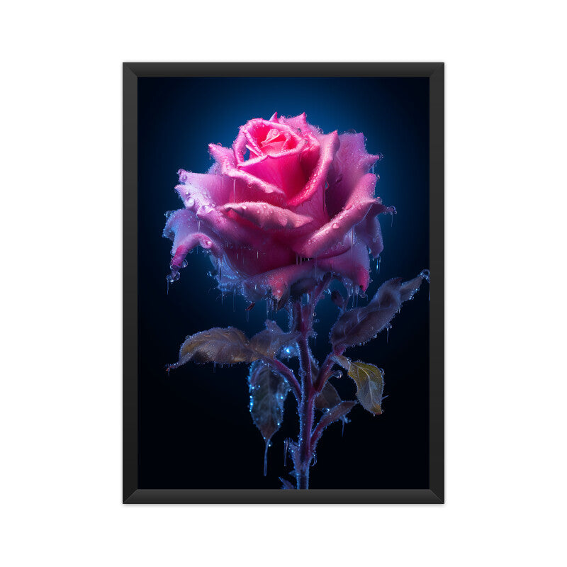 Beautiful Winter Color Rose Painting Wall Art