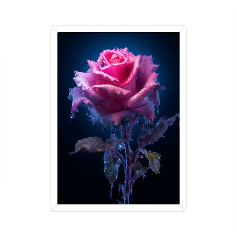 Beautiful Winter Color Rose Painting Wall Art