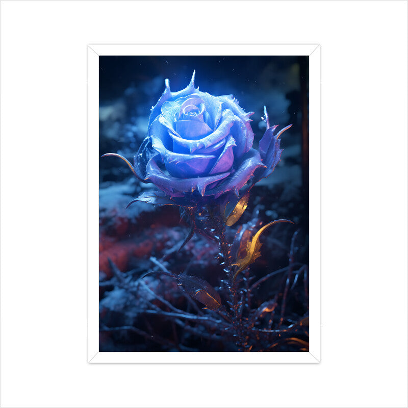 Beautiful Winter Color Rose Painting Wall Art