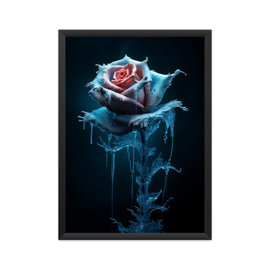 Beautiful Winter Color Rose Painting Wall Art