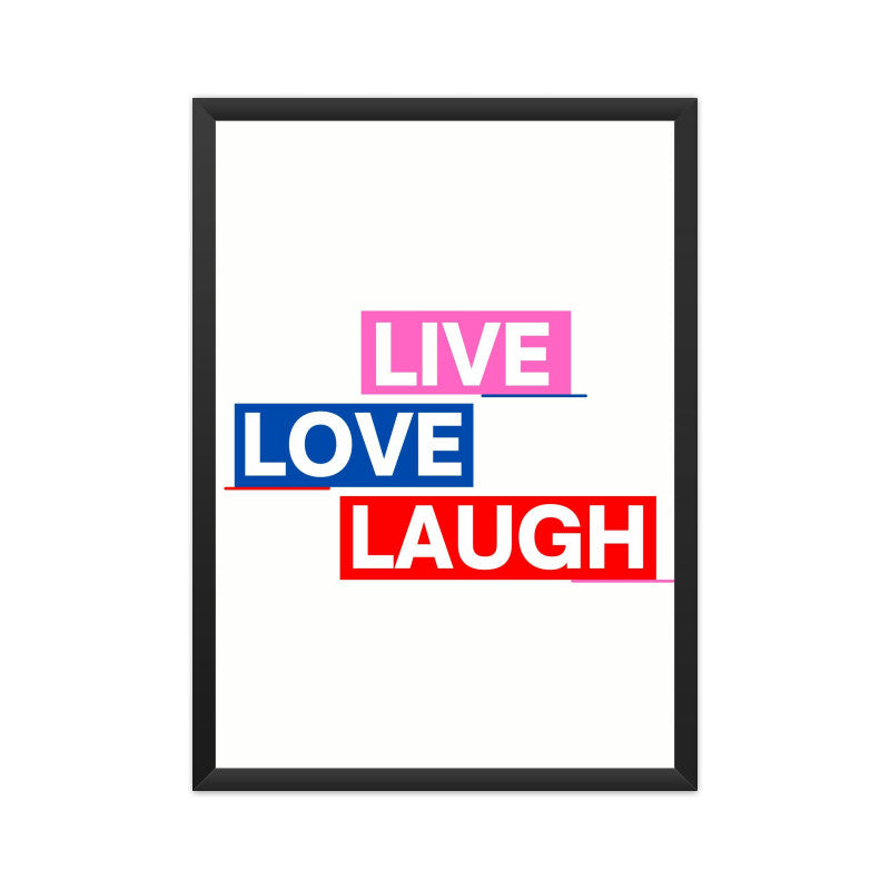 "Live, Love, Laugh" Motivational Wall Art