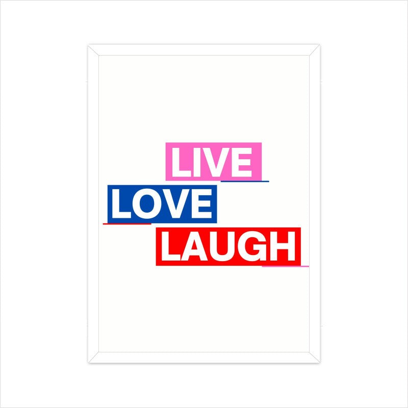 "Live, Love, Laugh" Motivational Wall Art