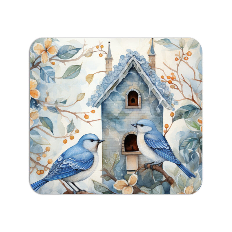 Blue Birds Theme Mouse Pad