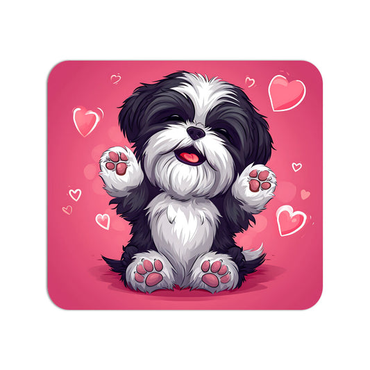 Cute Shi Tzus Dog Theme Mouse Pad
