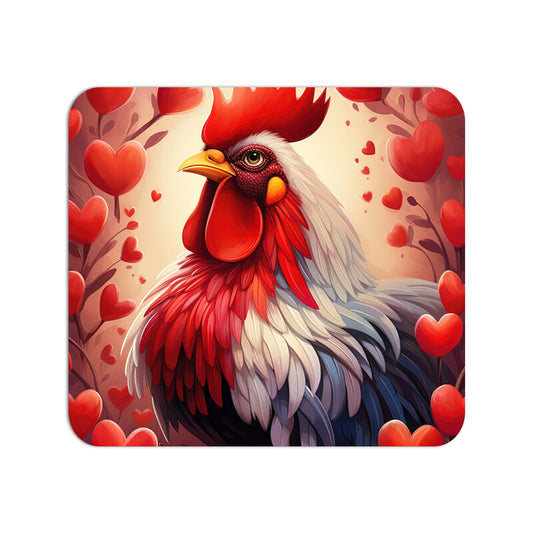 Rooster Farmhouse-Inspired Mouse Pad